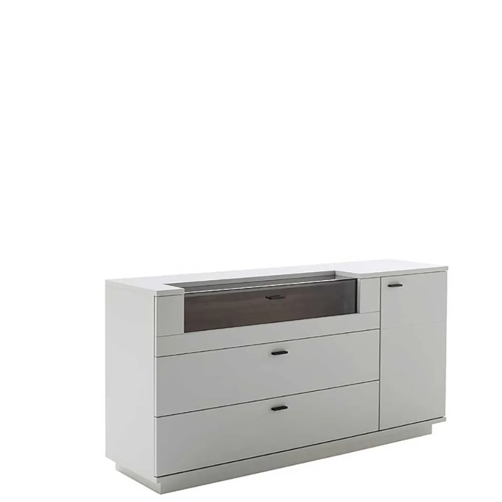 Wohnen Sideboards<Sideboard mit Glas Klappe & Tür - Apulco