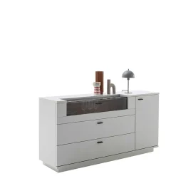 Wohnen Sideboards<Sideboard mit Glas Klappe & Tür - Apulco