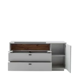 Wohnen Sideboards<Sideboard mit Glas Klappe & Tür - Apulco