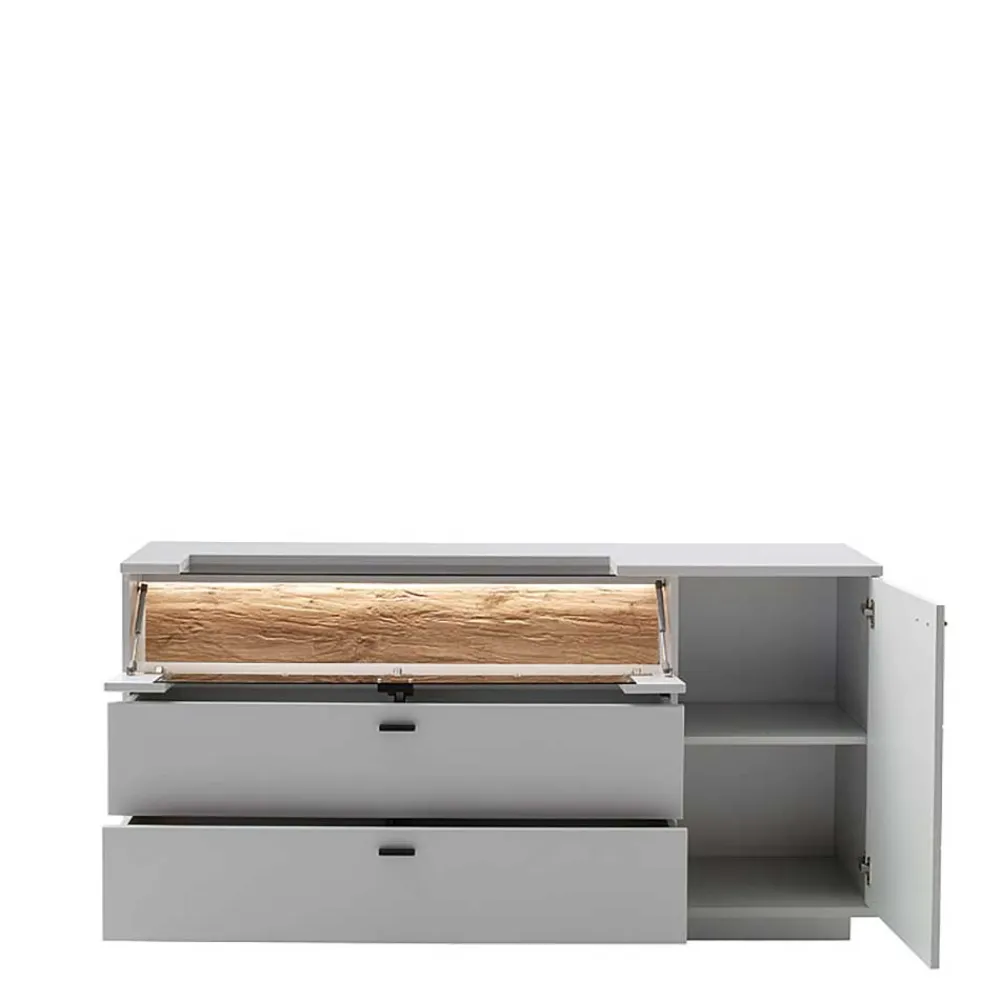 Wohnen Sideboards<Sideboard mit Glas Klappe & Tür - Apulco