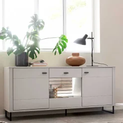 Wohnen Sideboards<Sideboard mit Glaseinsatz modern - Varzino