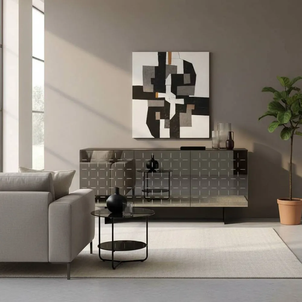 Wohnen Sideboards<Sideboard mit rauchgrauer Spiegelfront - Garecio