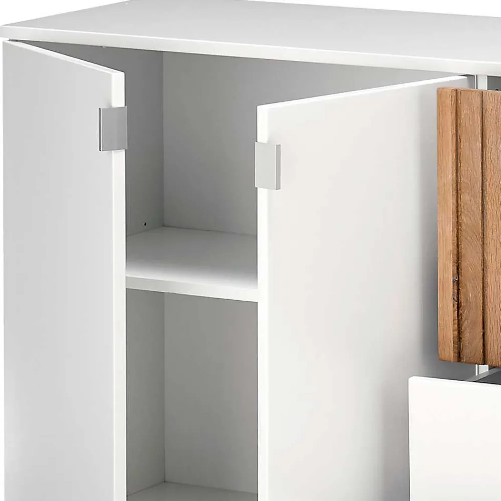 Wohnen Sideboards<Sideboard mit Sockel in Weiß - Miloris