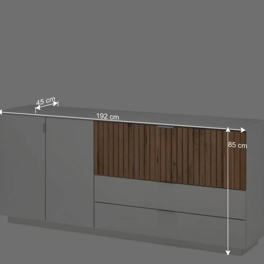 Wohnen Sideboards<Sideboard mit Sockel in Weiß - Miloris