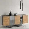 Wohnen Sideboards<Sideboard mit Spiegeleinsätzen in Rauchgrau - Sisabel