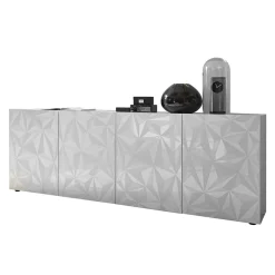 Wohnen Sideboards<Sideboard mit Türen in Weiß hochglänzend - Vovasoma