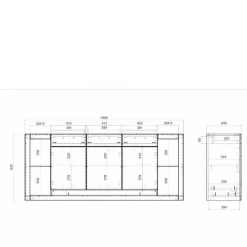 Wohnen Sideboards<Sideboard mit vier offenen Fächern - Adejano