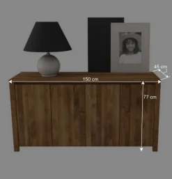 Wohnen Sideboards<Sideboard Nadalia aus Wildeiche Massivholz