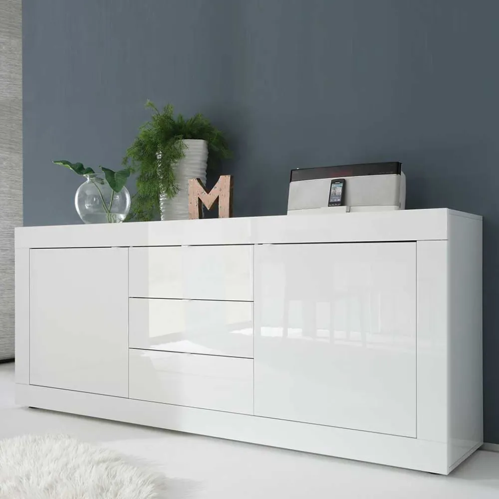 Wohnen Sideboards<Sideboard Sogno in Hochglanz Weiß