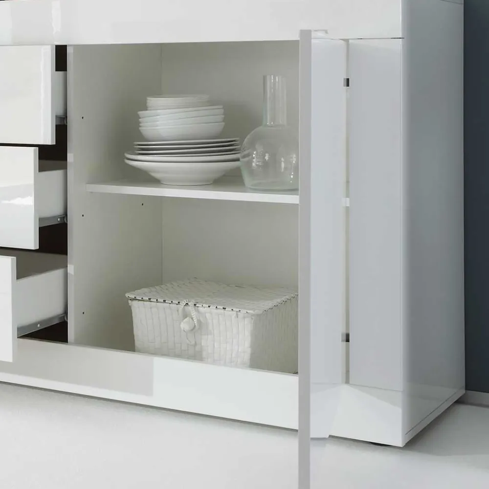Wohnen Sideboards<Sideboard Sogno in Hochglanz Weiß