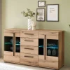 Wohnen Sideboards<Sideboard Vitrine in Eiche Dekor - Brocus