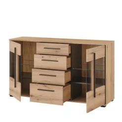 Wohnen Sideboards<Sideboard Vitrine in Eiche Dekor - Brocus