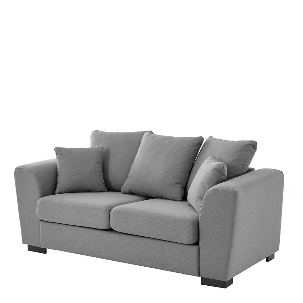 Wohnen Sofas<2-Sitzer Couch in Grau Webstoff - Krista