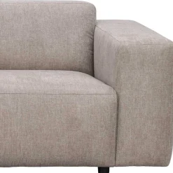 Wohnen Sofas<4-Sitzer Eckcouch in Beige Stoff - Adamantia