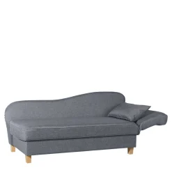 Wohnen Sofas<3-Sitzer Recamiere in Jeansblau mit Buche - Foresta
