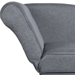 Wohnen Sofas<3-Sitzer Recamiere in Jeansblau mit Buche - Foresta