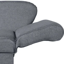 Wohnen Sofas<3-Sitzer Recamiere in Jeansblau mit Buche - Foresta
