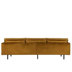 Wohnen Sofas<3-Sitzer Samtcouch in Honig Gelb - Saguan