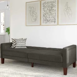 Wohnen Sofas<3-Sitzer Schlafsofa in Grau - Memton