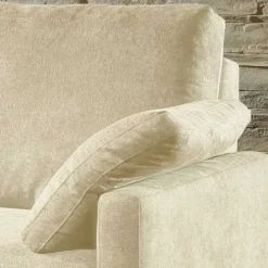 Wohnen Sofas<2-Sitzer Wohnzimmercouch in Creme - ausklappbar - Elsaro