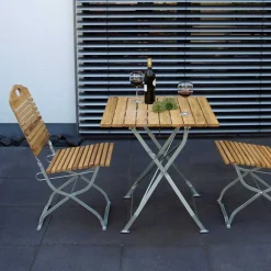 Wohnen Sitzgruppe<Sitzgrupe Garten Klappmöbel aus Robinie - Parvello (dreiteilig)
