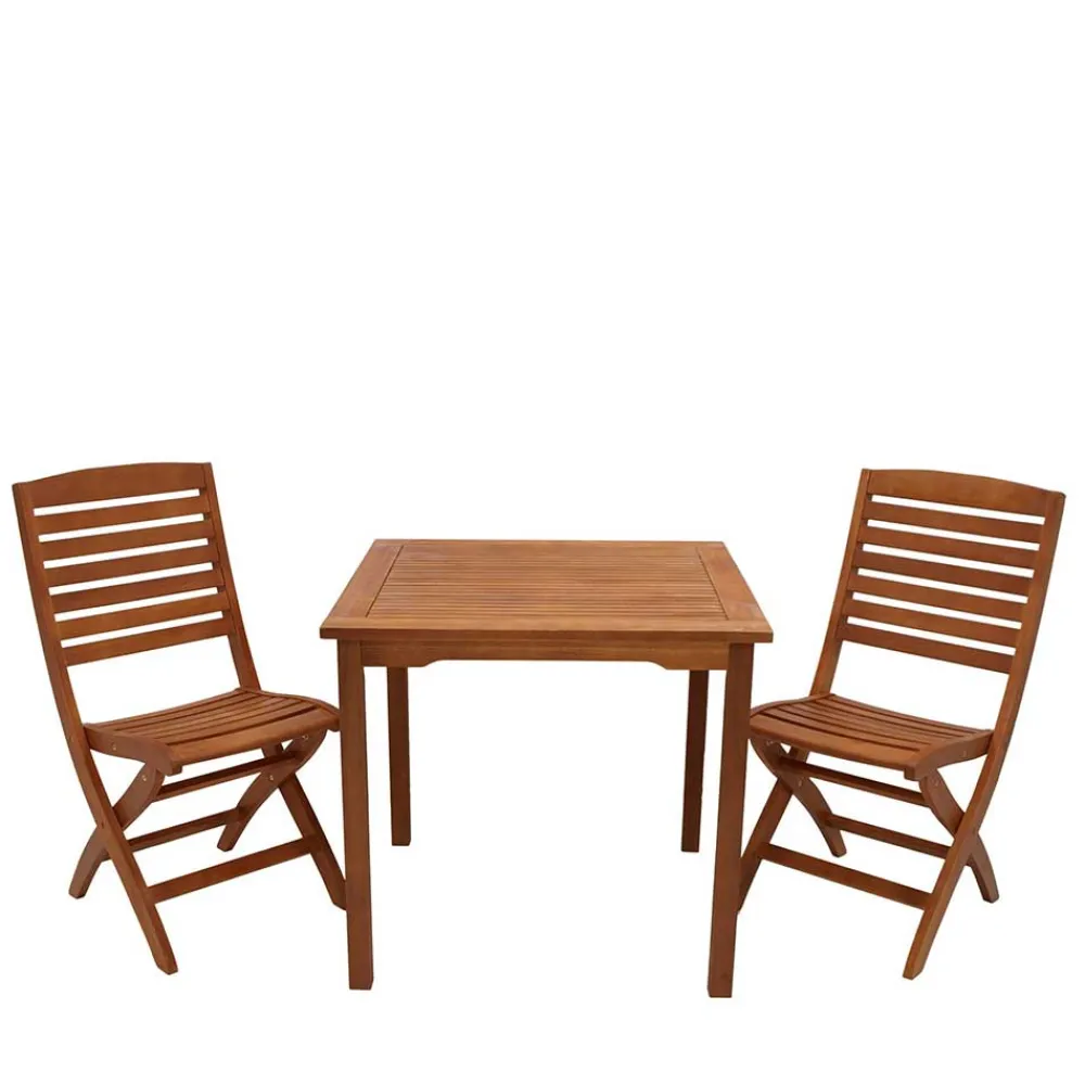 Wohnen Sitzgruppe<Sitzgruppe Garten aus Eukalyptusholz - Thomas (dreiteilig)