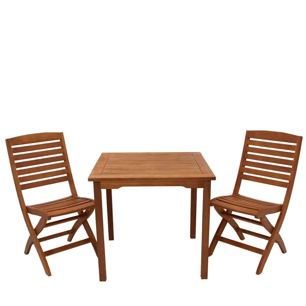 Wohnen Sitzgruppe<Sitzgruppe Garten aus Eukalyptusholz - Thomas (dreiteilig)