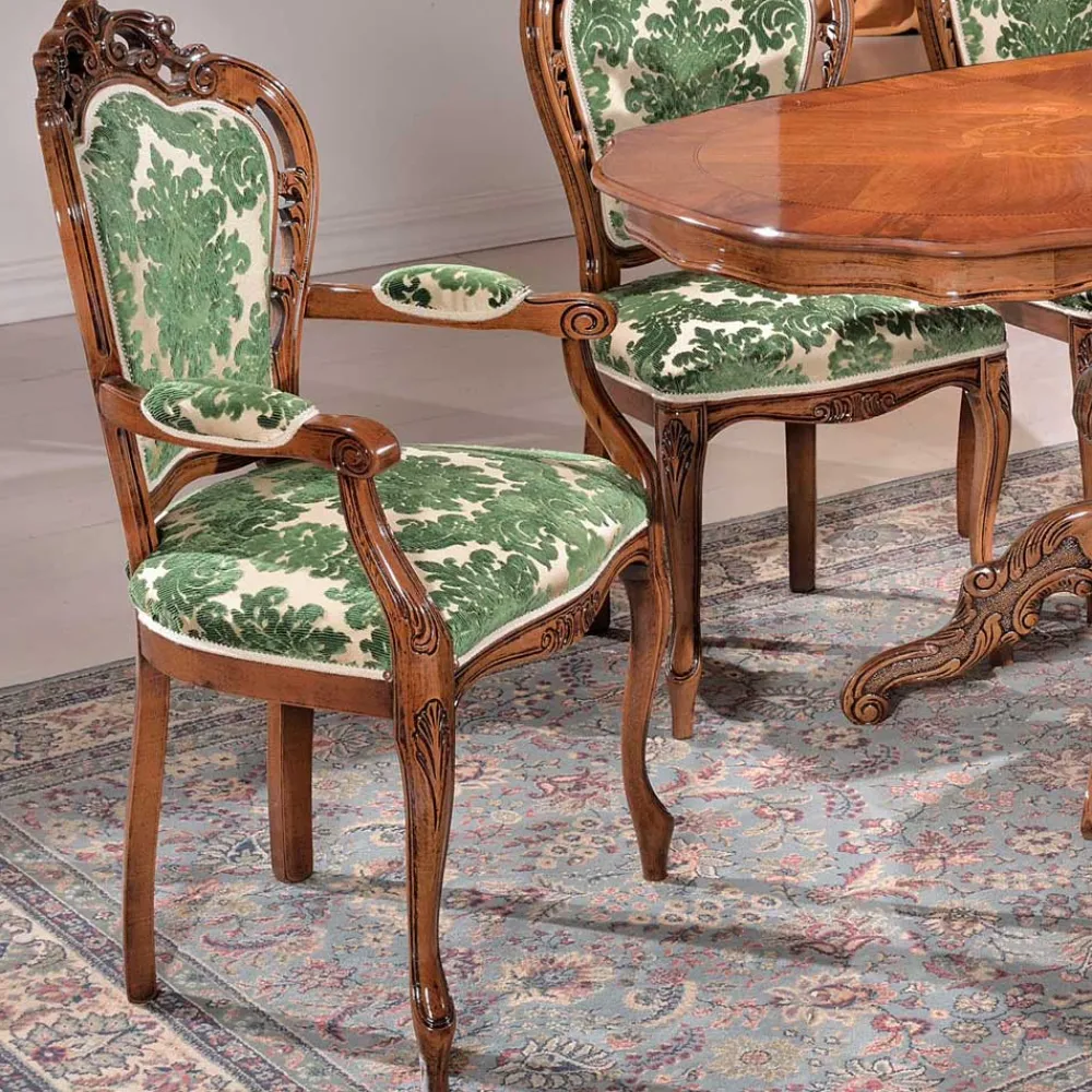Wohnen Sitzgruppe<Sitzgruppe im Barockstil Magari mit 5 Polsterstühlen (sechsteilig)