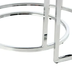 Wohnen Hocker<Sitzhocker Duo in Grau mit Silber - Vainy (zweiteilig)