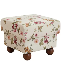Wohnen Hocker<Sitzhocker in Weiß mit Blumen Muster - Diazaja