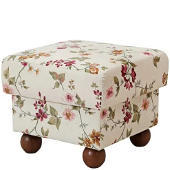 Wohnen Hocker<Sitzhocker in Weiß mit Blumen Muster - Diazaja