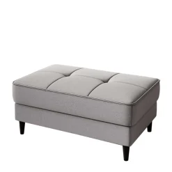 Wohnen Hocker<Sitzhocker mit Truhe in Hellgrau - Obbo