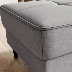 Wohnen Hocker<Sitzhocker mit Truhe in Hellgrau - Obbo
