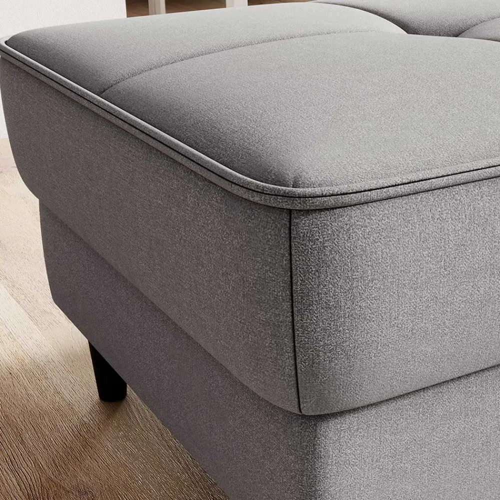 Wohnen Hocker<Sitzhocker mit Truhe in Hellgrau - Obbo