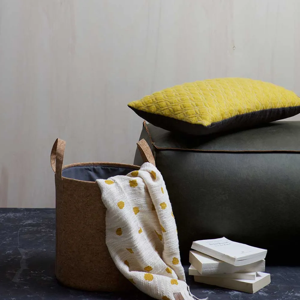 Wohnen Hocker<Sitzhocker Pouf Zoika in Oliv Grün