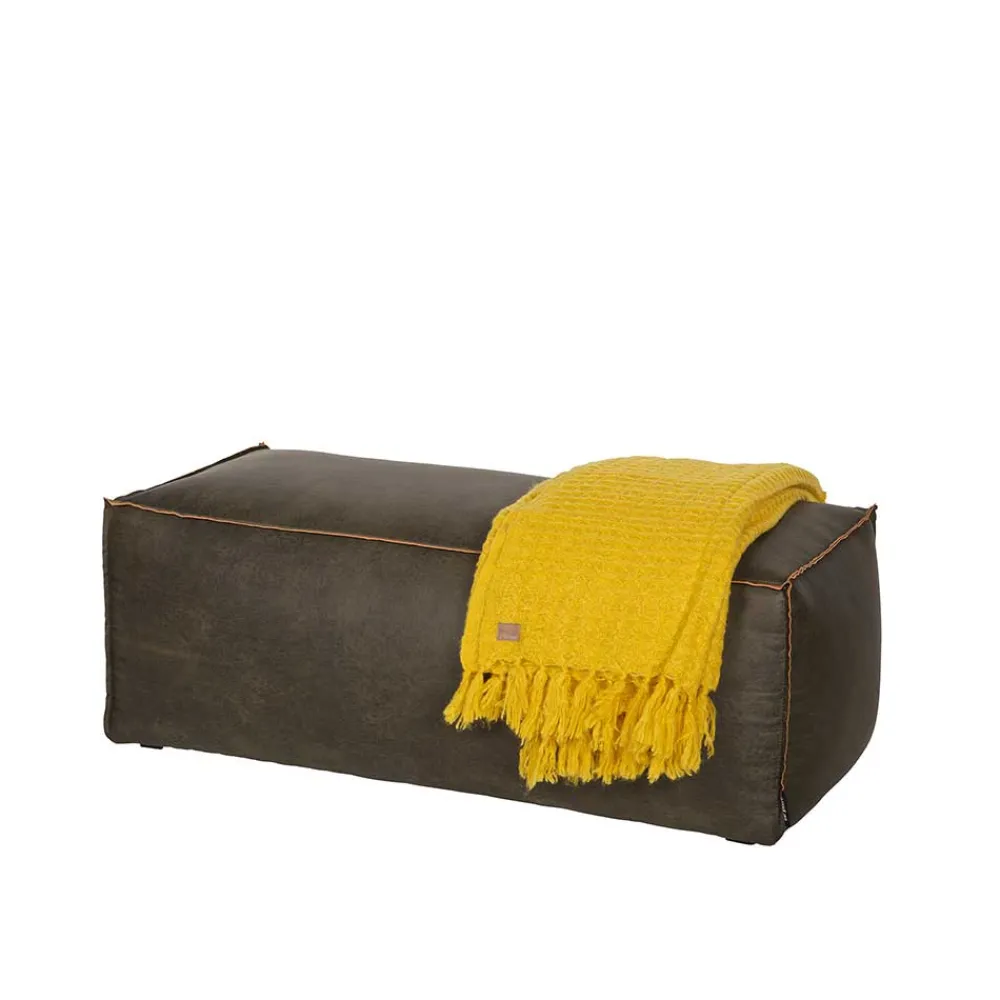 Wohnen Hocker<Sitzhocker Pouf Zoika in Oliv Grün
