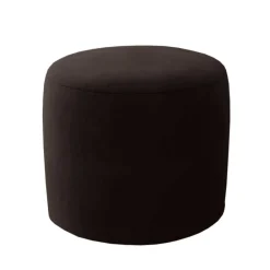 Wohnen Hocker<Sitzpouf in Dunkelbraun Samt - Juliama