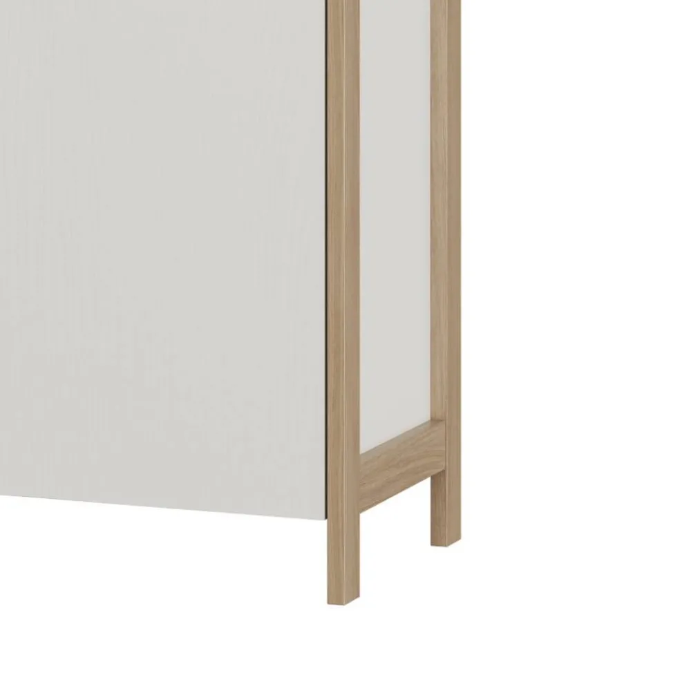 Wohnen Sideboards<Skandi Anrichte in Weiß und Eiche Dekor - Ovidio