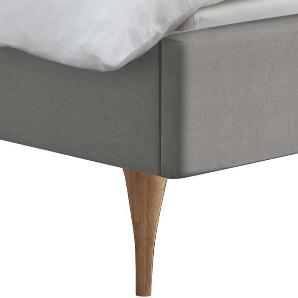 Wohnen Betten<Skandi Bett in Grau mit Eiche Bianco - Potosia