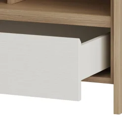 Wohnen Tische<Skandi Couchtisch in Weiß und Eiche Dekor - Ovidio