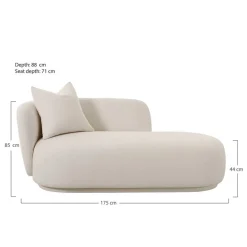 Wohnen Sofas<Skandi Design Couch in Cremeweiß - Premuda