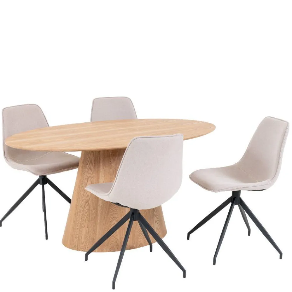 Wohnen Sitzgruppe<Skandi Design Essgruppe Set - Aguero (fünfteilig)