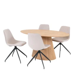 Wohnen Sitzgruppe<Skandi Design Essgruppe Set - Aguero (fünfteilig)