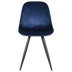 Wohnen Stühle<Skandi Design Samtstuhl in Blau - Polar (2er Set)