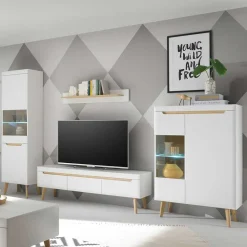Wohnen Wohnwände<Skandi Designmöbel Wohnwand Set - Ginko (vierteilig)