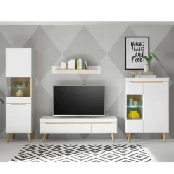 Wohnen Wohnwände<Skandi Designmöbel Wohnwand Set - Ginko (vierteilig)