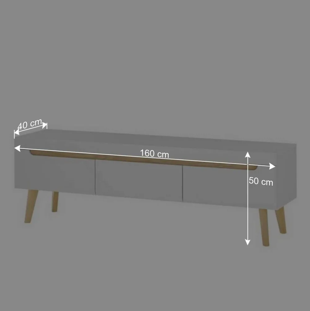 Wohnen Wohnwände<Skandi Designmöbel Wohnwand Set - Ginko (vierteilig)