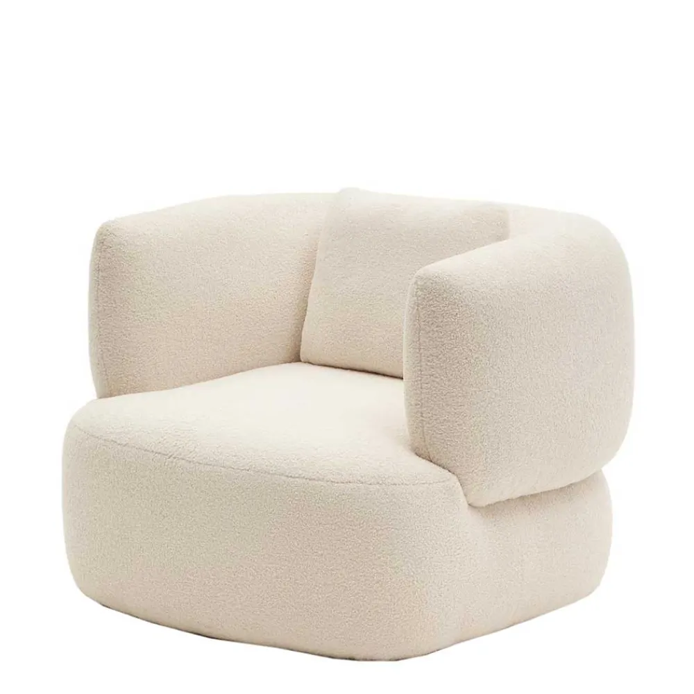 Wohnen Sessel<Skandi Designsessel in Offwhite Boucle - Limburg