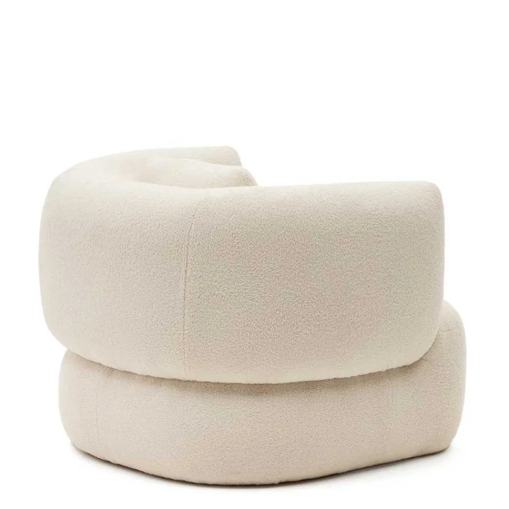 Wohnen Sessel<Skandi Designsessel in Offwhite Boucle - Limburg