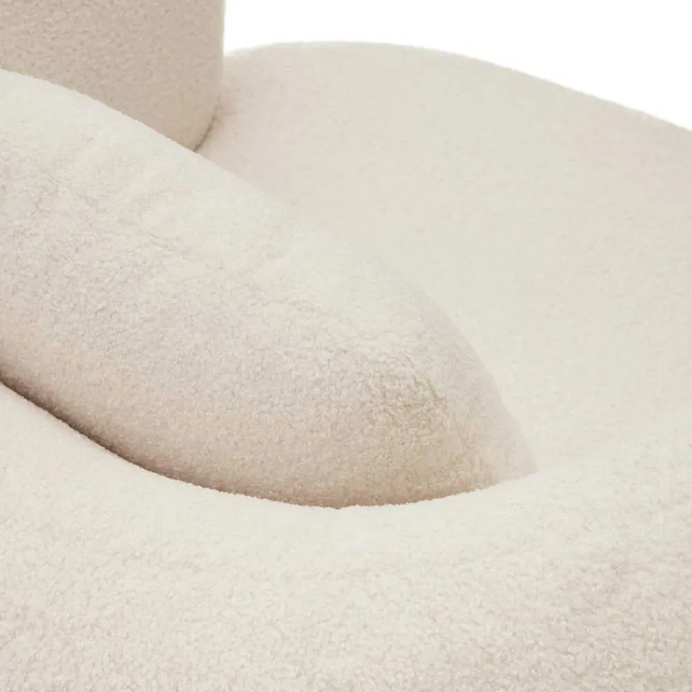 Wohnen Sessel<Skandi Designsessel in Offwhite Boucle - Limburg